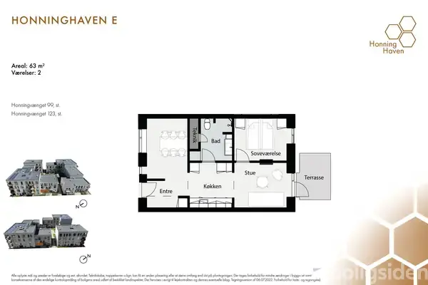 Ejerlejlighed på Honningvænget 99, st., 8381 Tilst