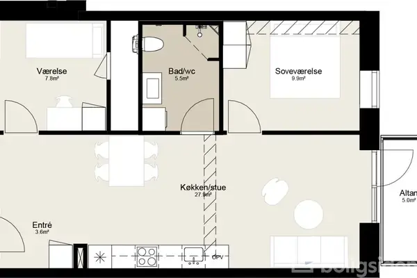 Ejerlejlighed på Hviidsvej 34, 8940 Randers SV