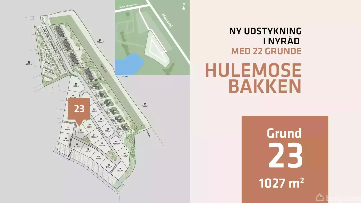 Helårsgrund på Hulemosebakken, Grund 23, 4760 Vordingborg