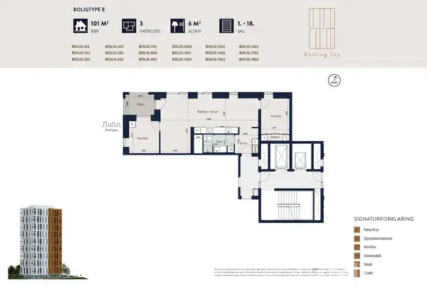 Ejerlejlighed på Kolding Åpark 24, 17. 1702., 6000 Kolding