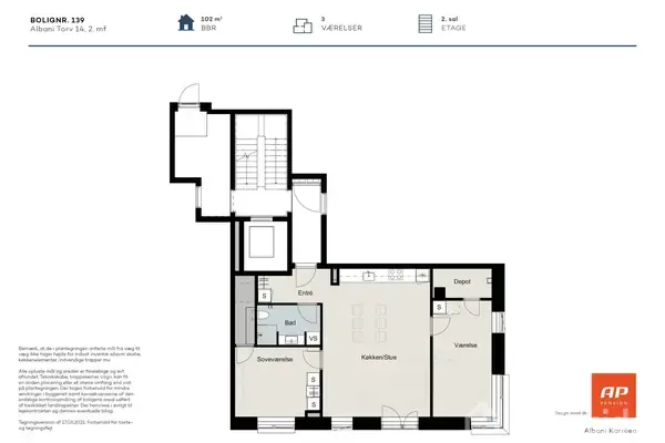 Ejerlejlighed på Albani Torv 14, 2. mf., 5000 Odense C