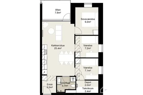 Ejerlejlighed på Gl. Hobrovej 49D, 2. 18., 8920 Randers NV