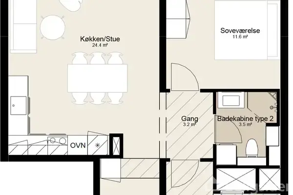 Ejerlejlighed på Rantzausbakke 54, 1. 5., 8700 Horsens