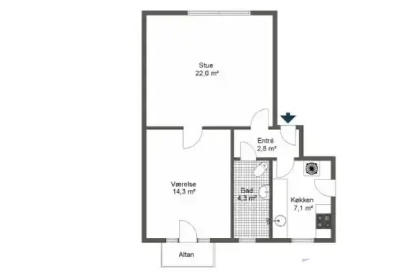 Ejerlejlighed på Skibhusvej 5, 2. th., 5000 Odense C