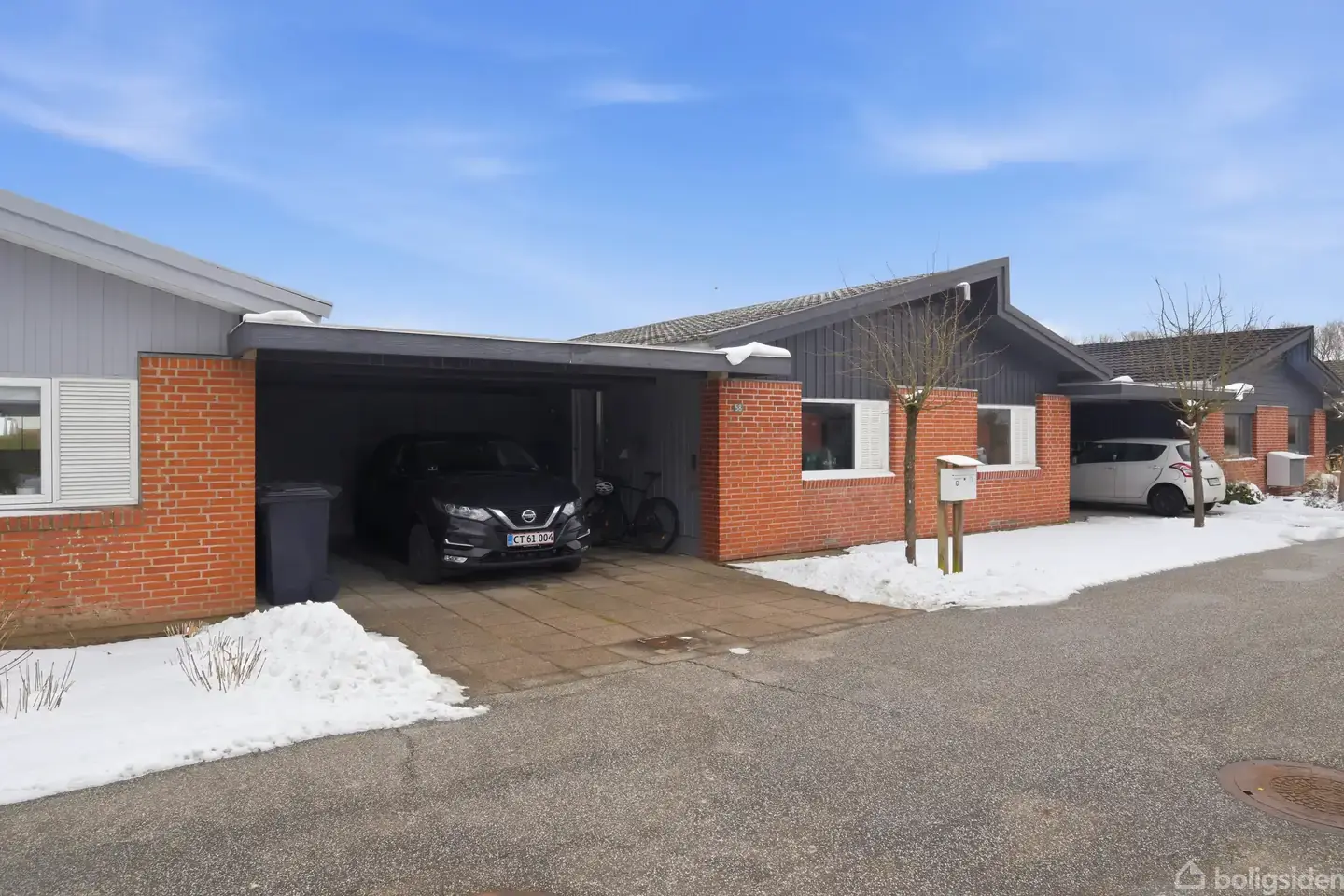 Rækkehus med loft til kip