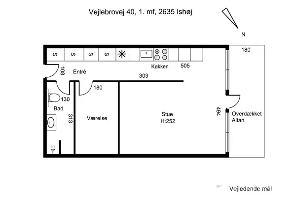 Ejerlejlighed på Vejlebrovej 40, 1. mf., 2635 Ishøj