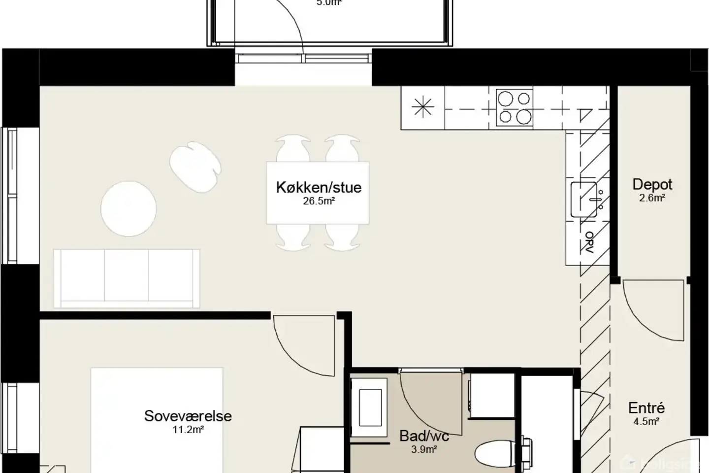 Ejerlejlighed på Hviidsvej 48, st. 3., 8940 Randers SV