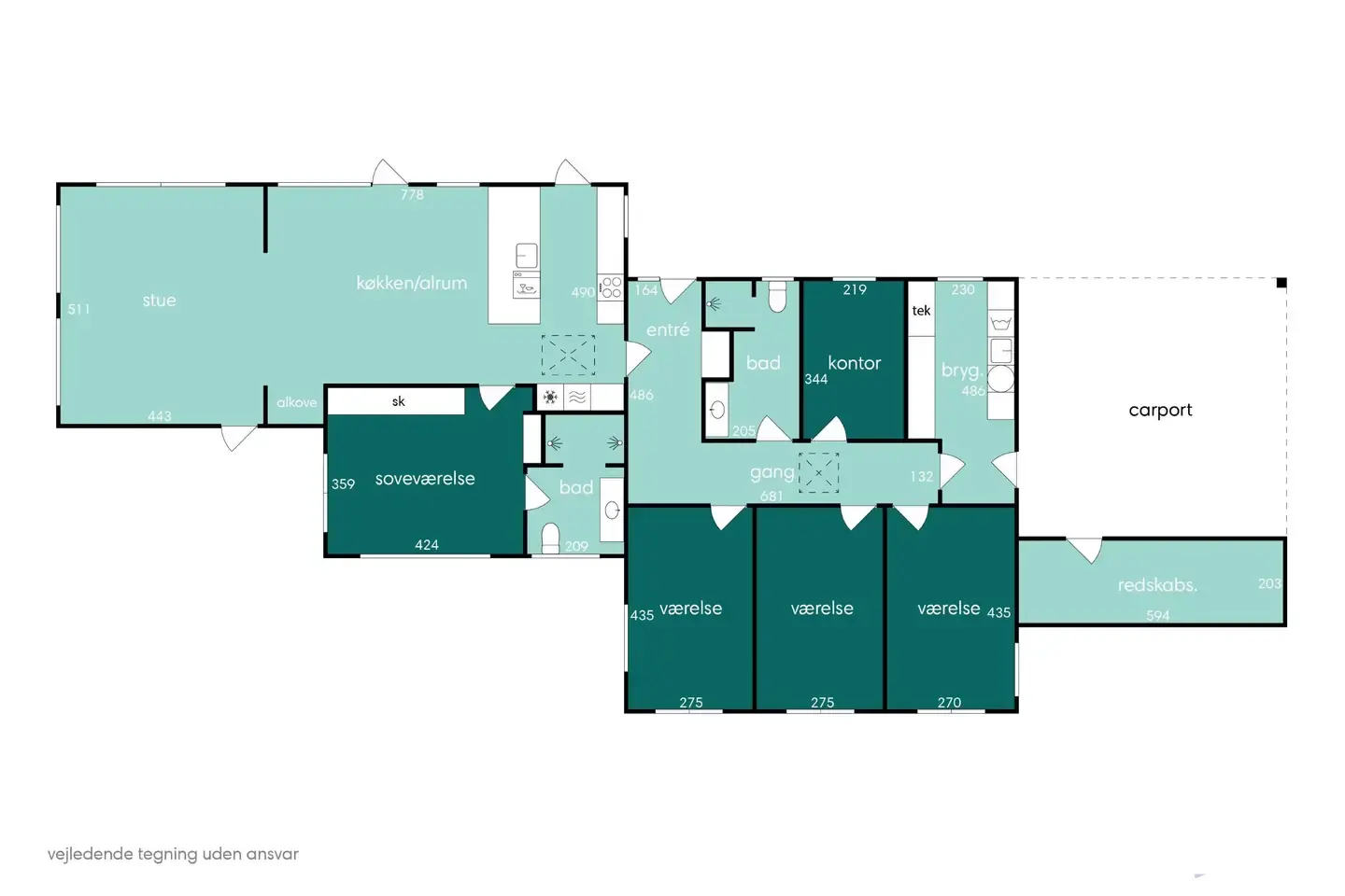 Unik mulighed for at køb HELT NYT forskudt længehus på 188 m2